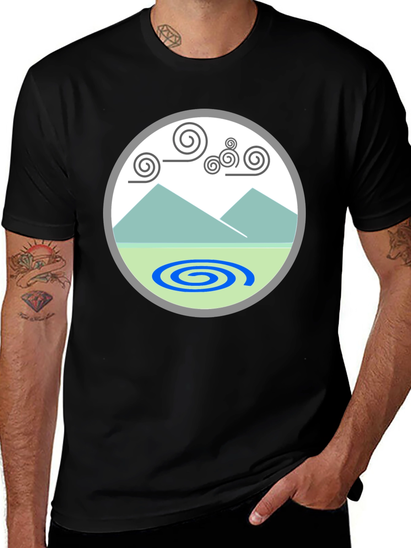 Nature T-Shirt - Mountain Lake Graphic Tee