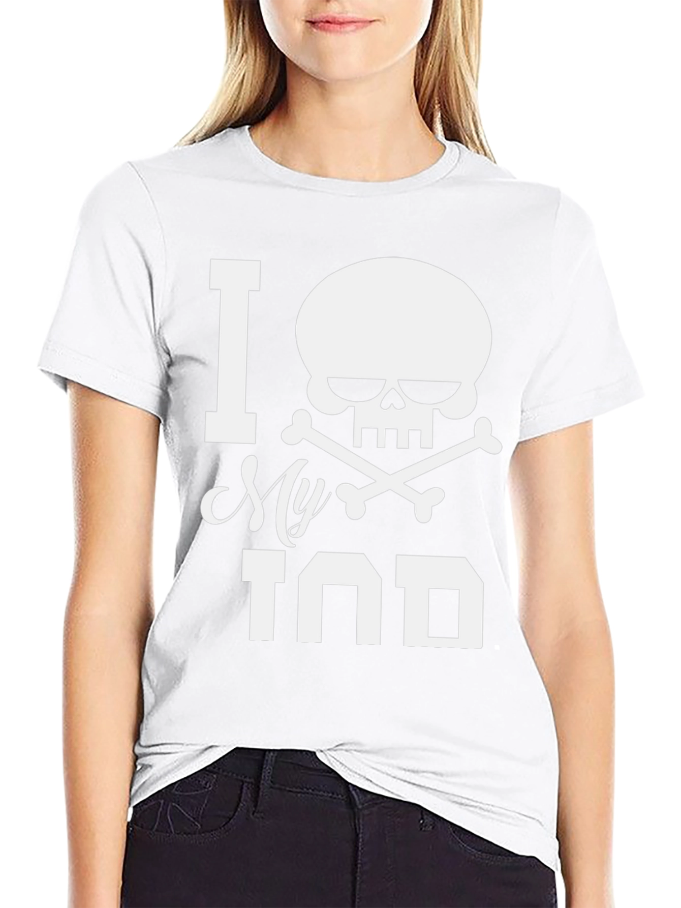 I Heart My Tind Skull & Crossbones Black T-Shirt