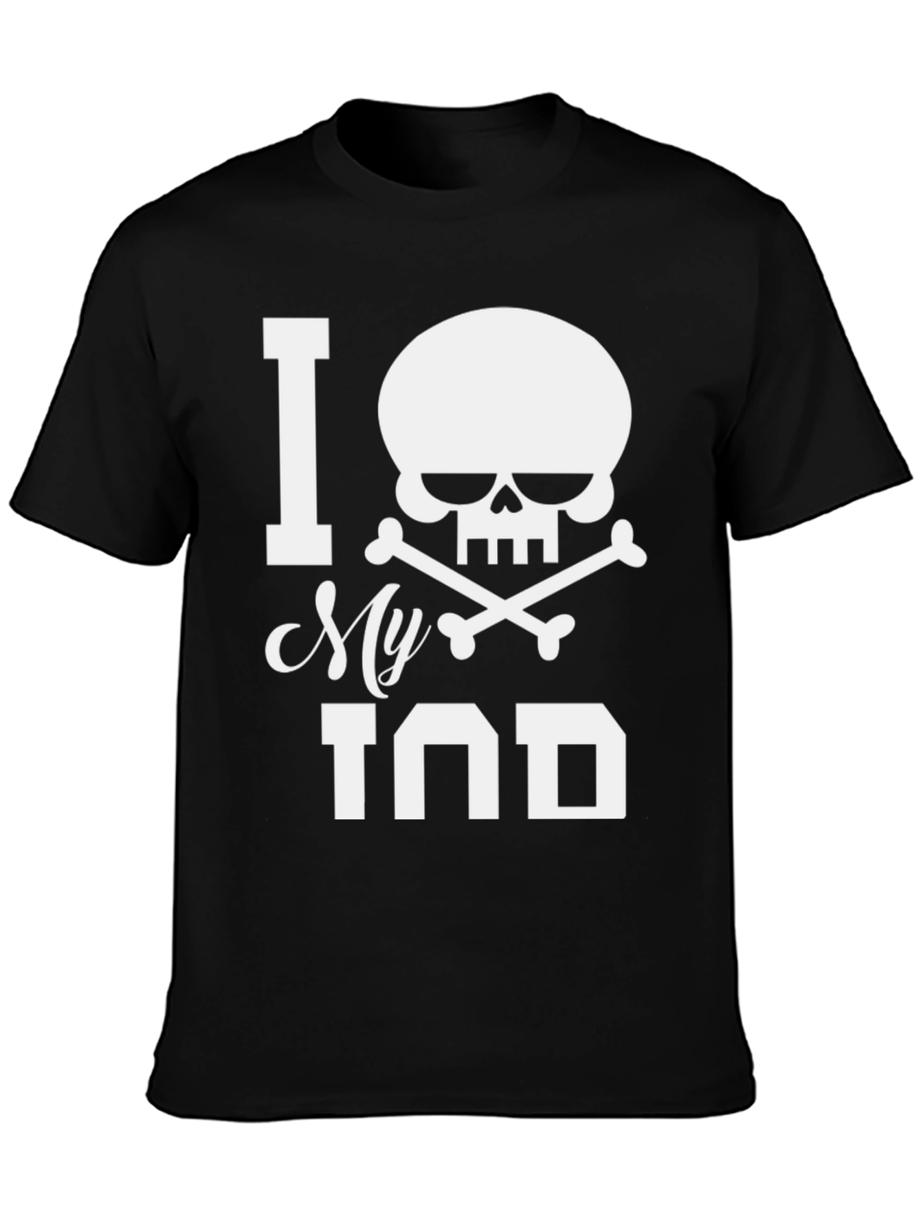 I Heart My Tind Skull & Crossbones Black T-Shirt