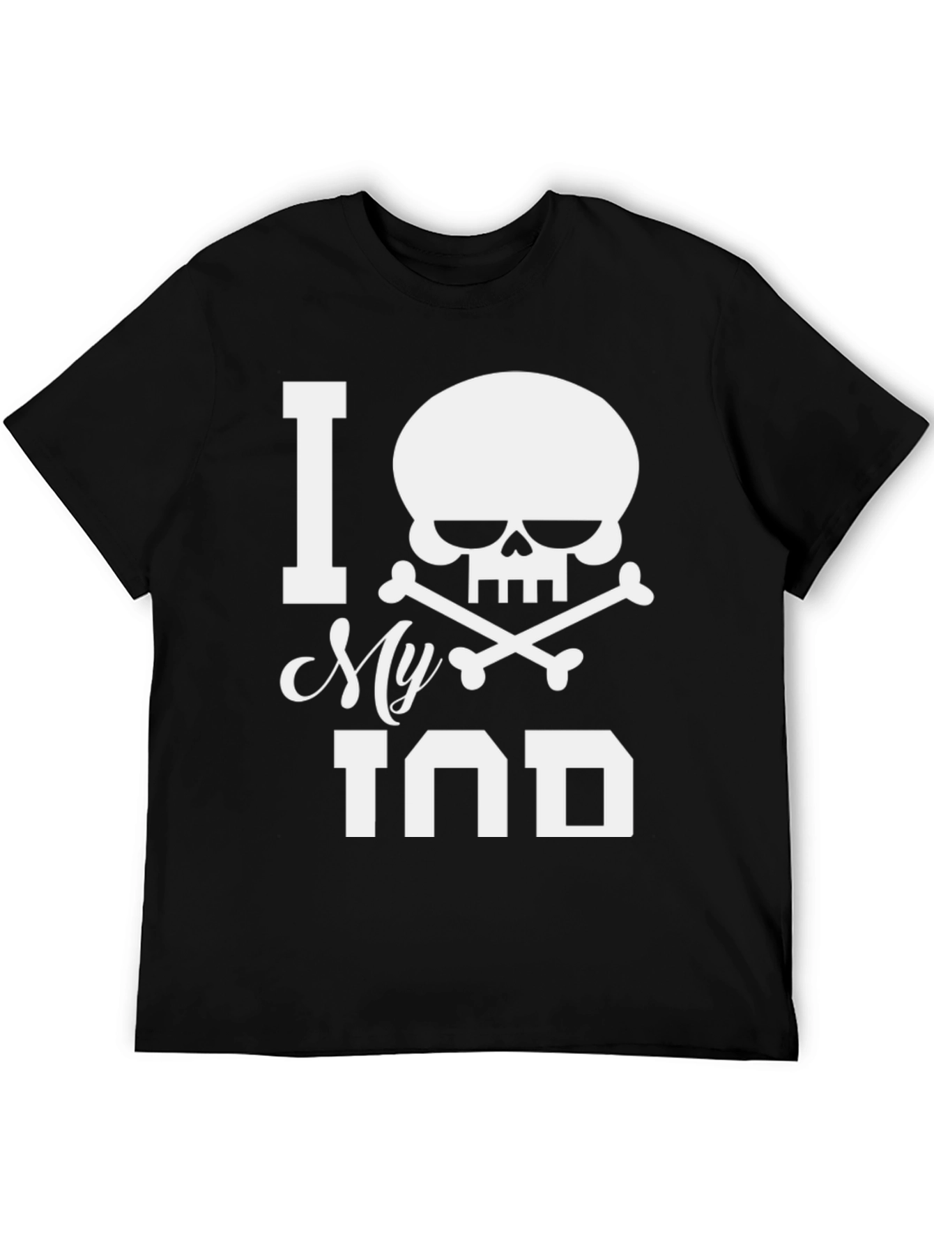 I Heart My Tind Skull & Crossbones Black T-Shirt