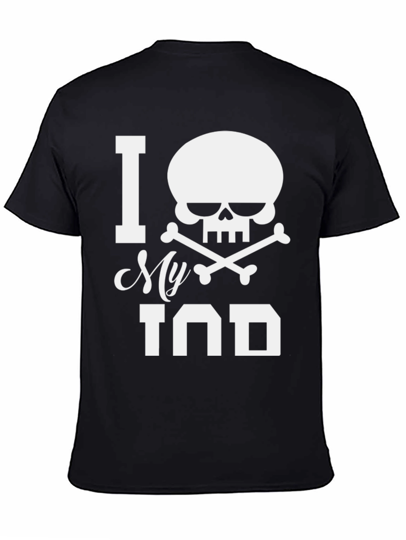 I Heart My Tind Skull & Crossbones Black T-Shirt