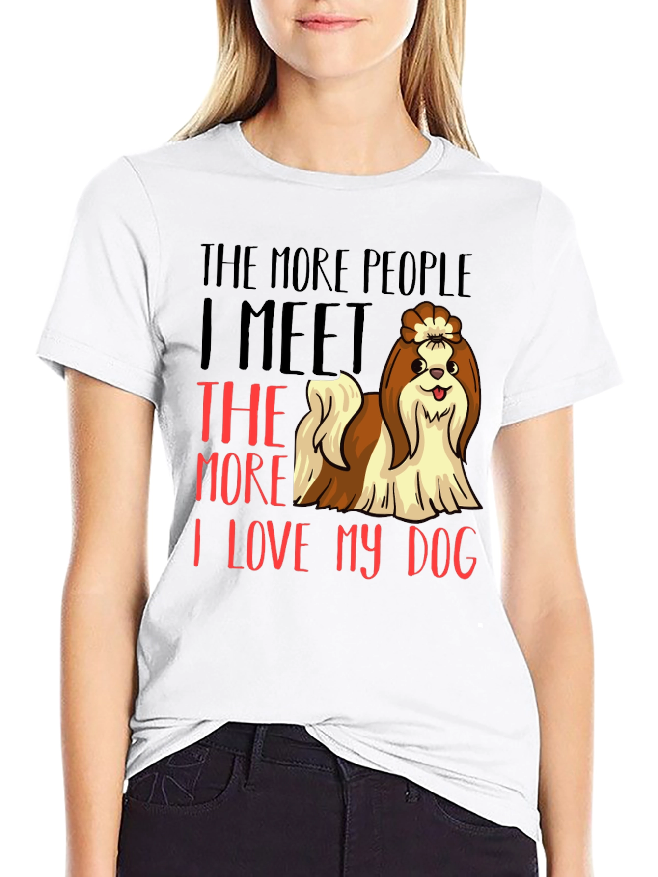 Dog Lover Graphic Tee - Shih Tzu