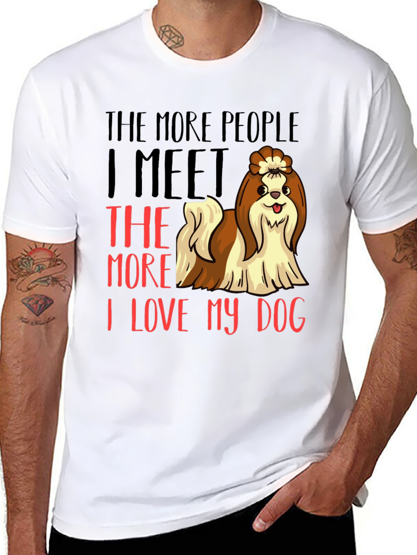 Dog Lover Graphic Tee - Shih Tzu