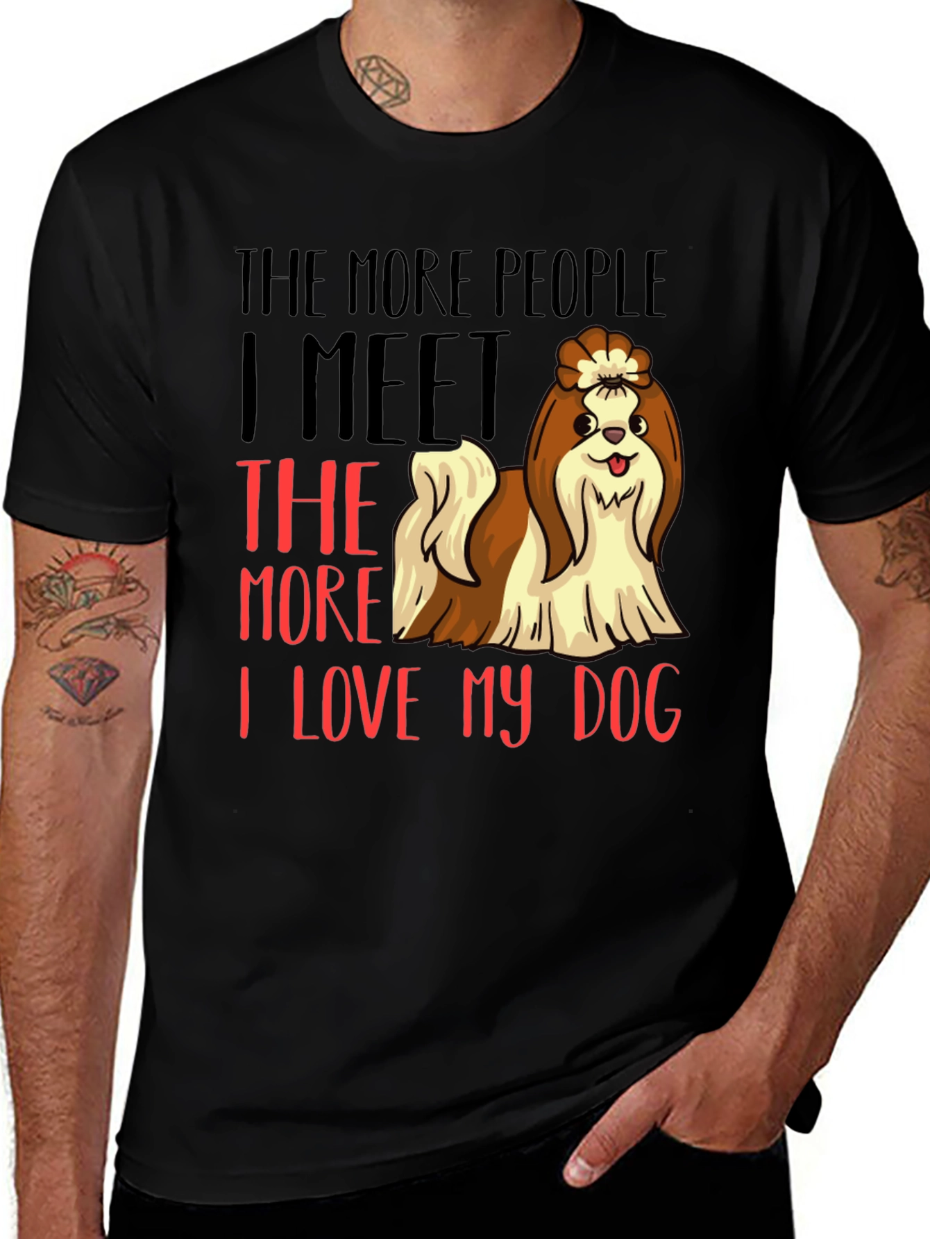 Dog Lover Graphic Tee - Shih Tzu