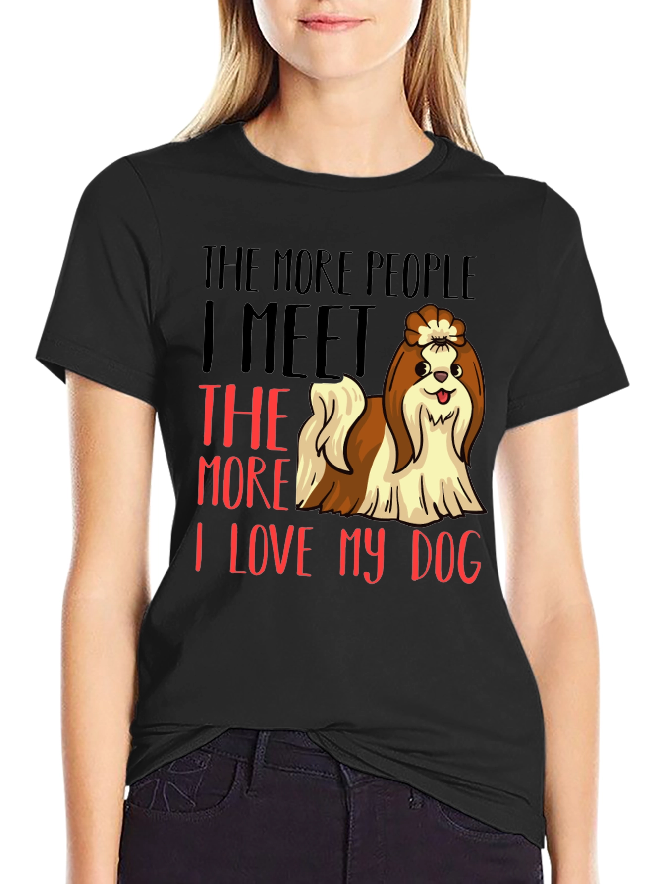 Dog Lover Graphic Tee - Shih Tzu