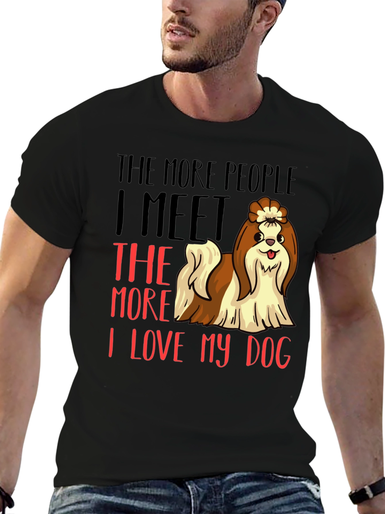 Dog Lover Graphic Tee - Shih Tzu