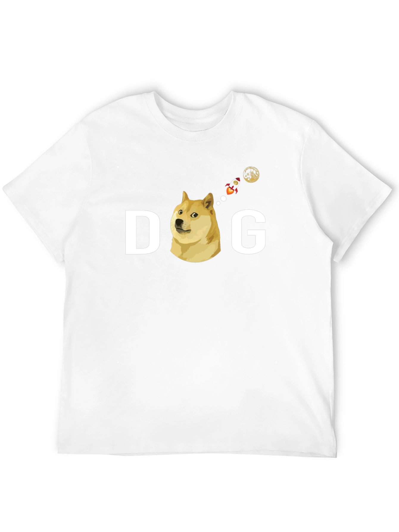 Doge To The Moon Black T-Shirt
