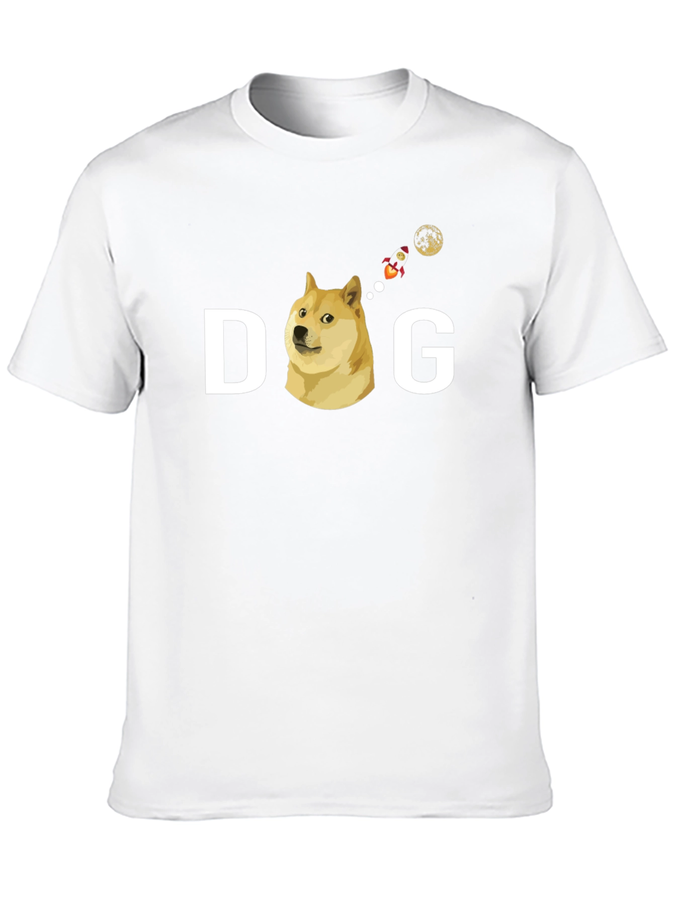 Doge To The Moon Black T-Shirt