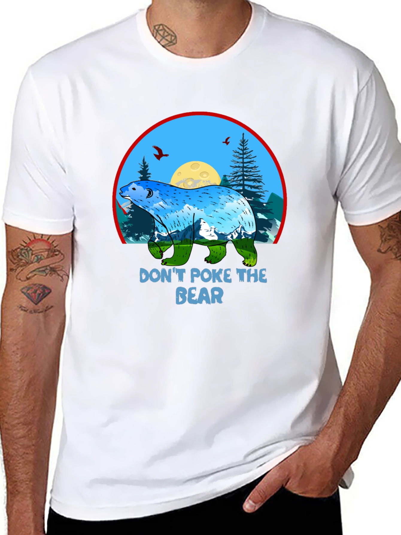 Dont Poke the Bear Graphic T-Shirt - Nature Design