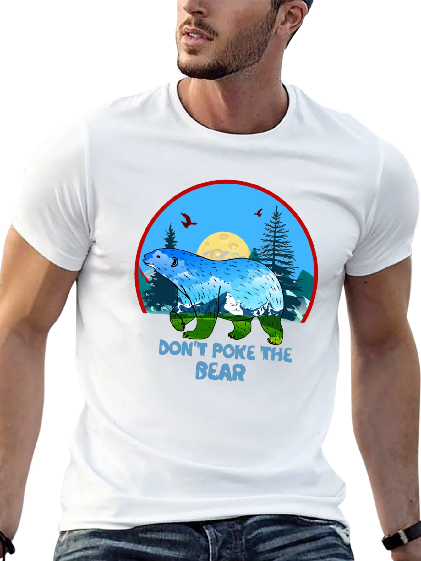Dont Poke the Bear Graphic T-Shirt - Nature Design
