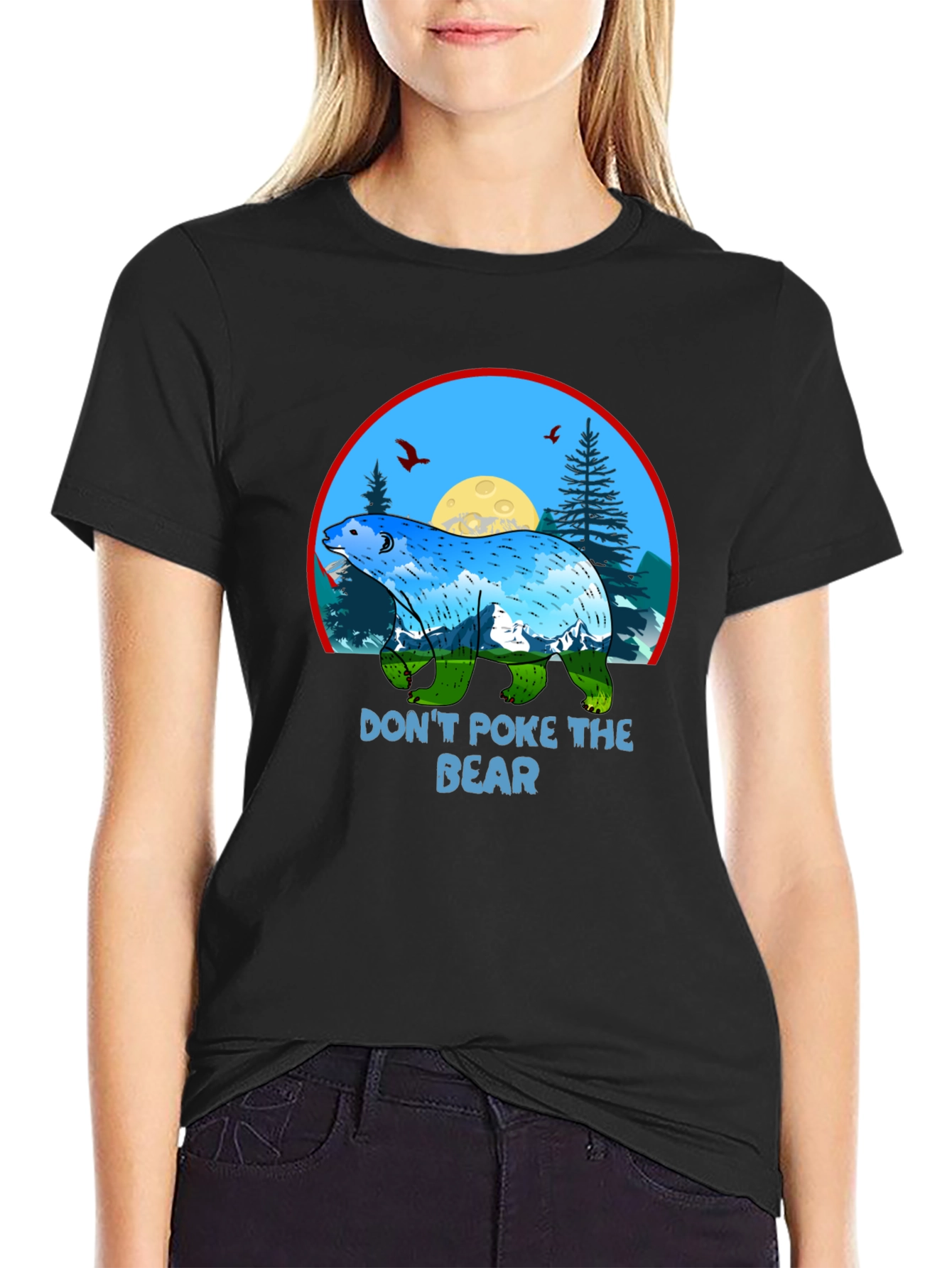 Dont Poke the Bear Graphic T-Shirt - Nature Design