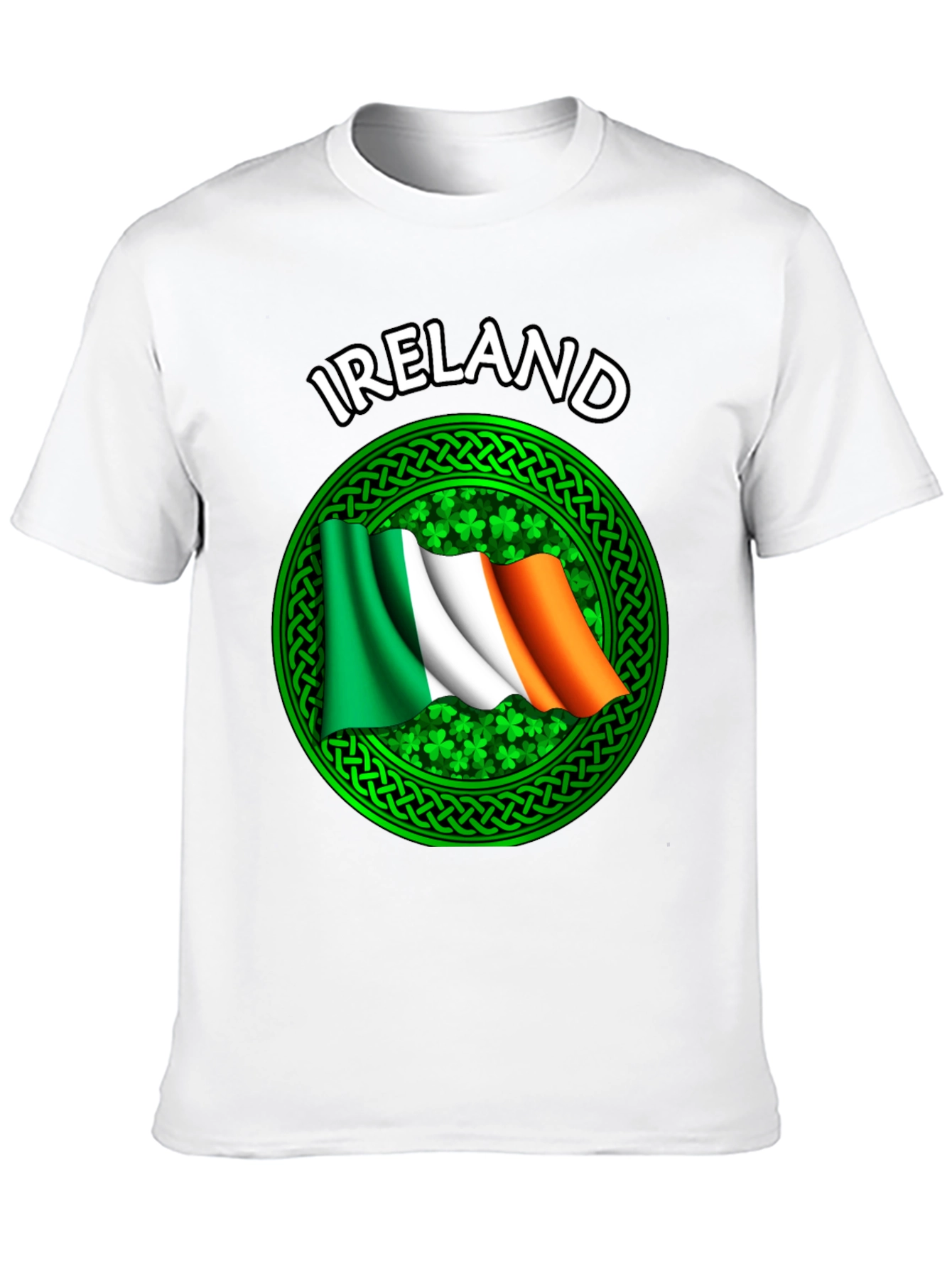 Ireland Flag T-Shirt - Shamrock Celtic Design
