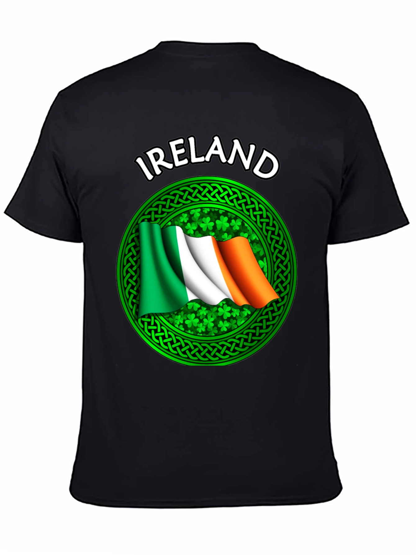 Ireland Flag T-Shirt - Shamrock Celtic Design