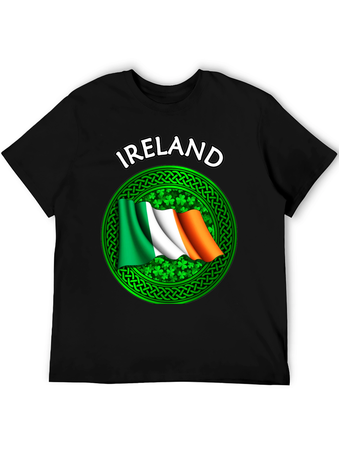 Ireland Flag T-Shirt - Shamrock Celtic Design