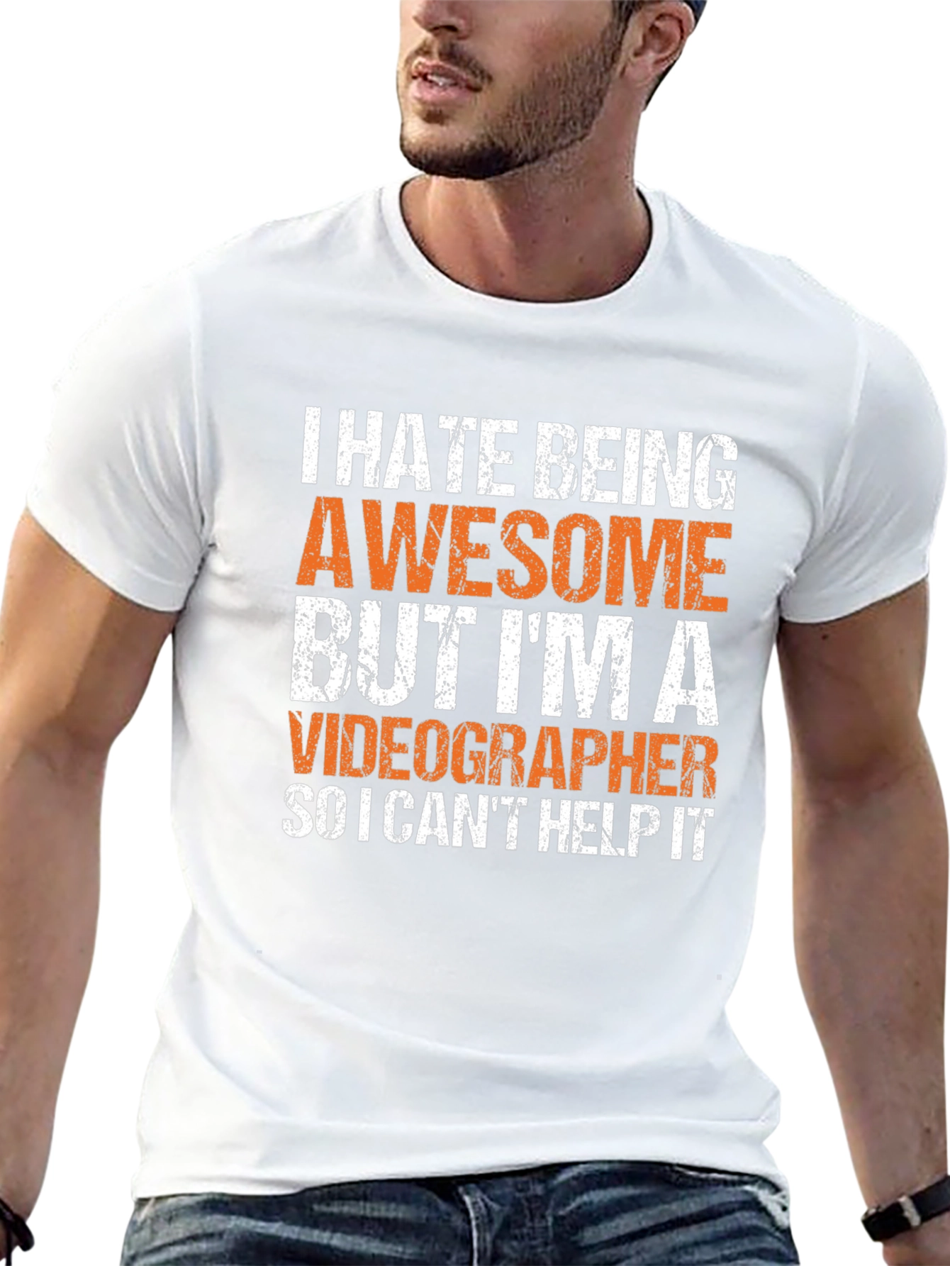 Awesome Videographer Graphic Tee - Black Cotton T-Shirt