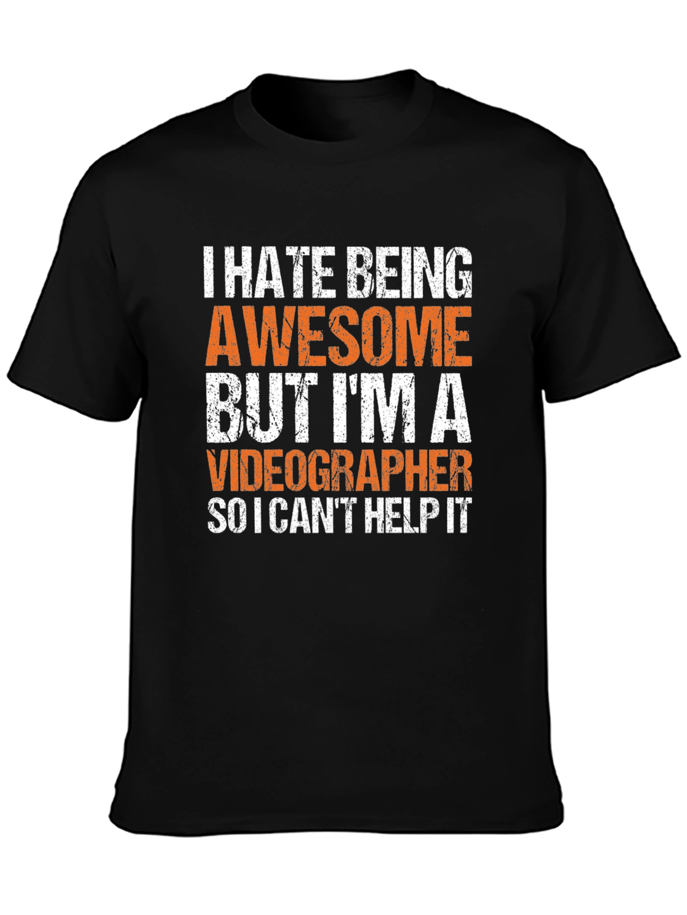 Awesome Videographer Graphic Tee - Black Cotton T-Shirt