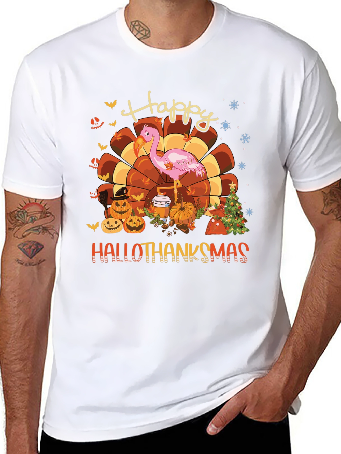 Hallothanksmas Flamingo Tee