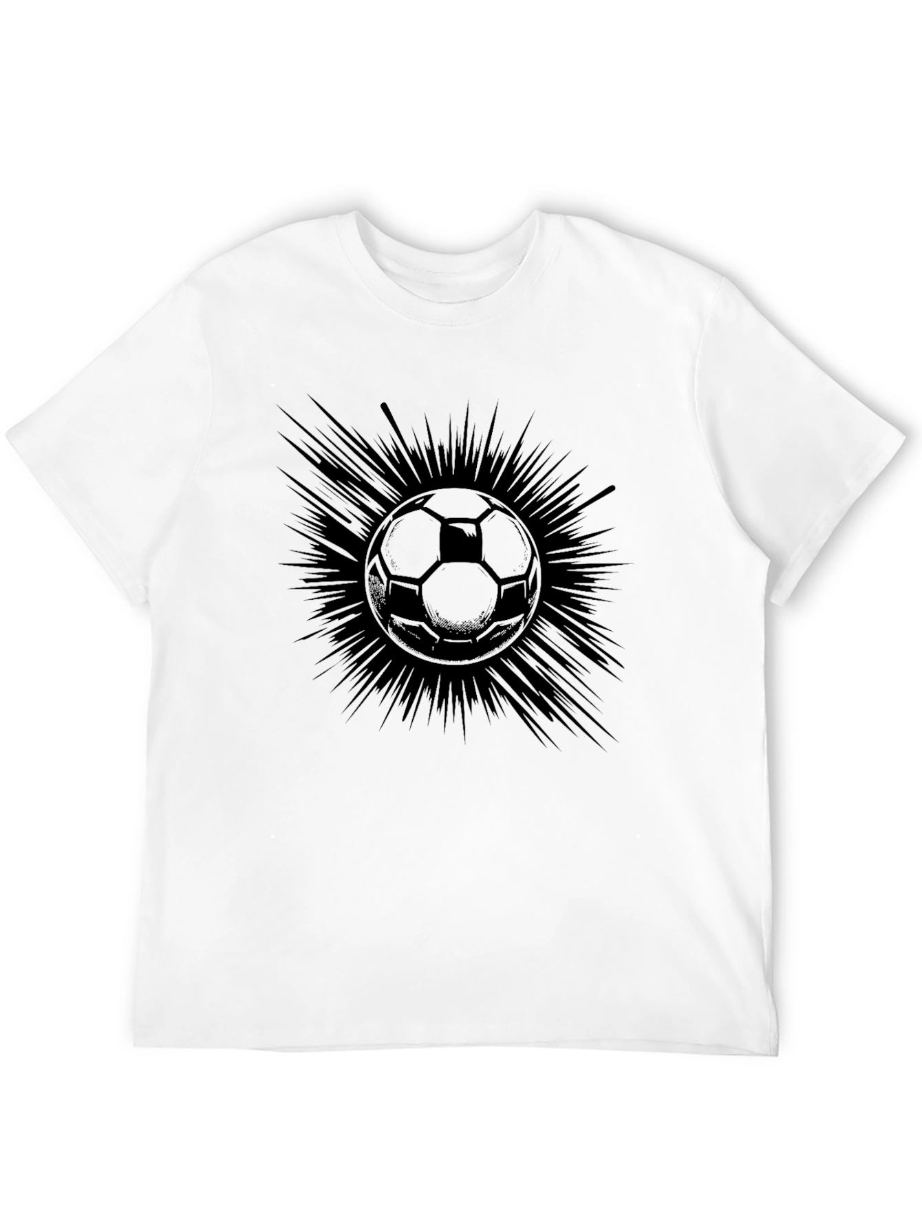 Soccer Ball Graphic Tee - Mens Black T-Shirt