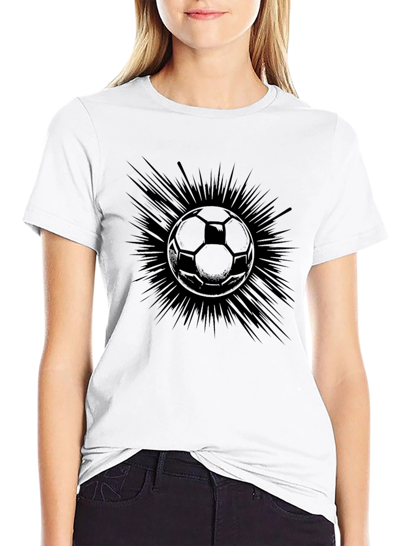 Soccer Ball Graphic Tee - Mens Black T-Shirt