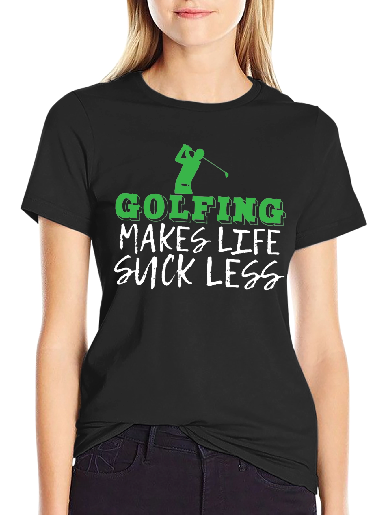Golfing Makes Life Suck Less Funny Golf T-Shirt