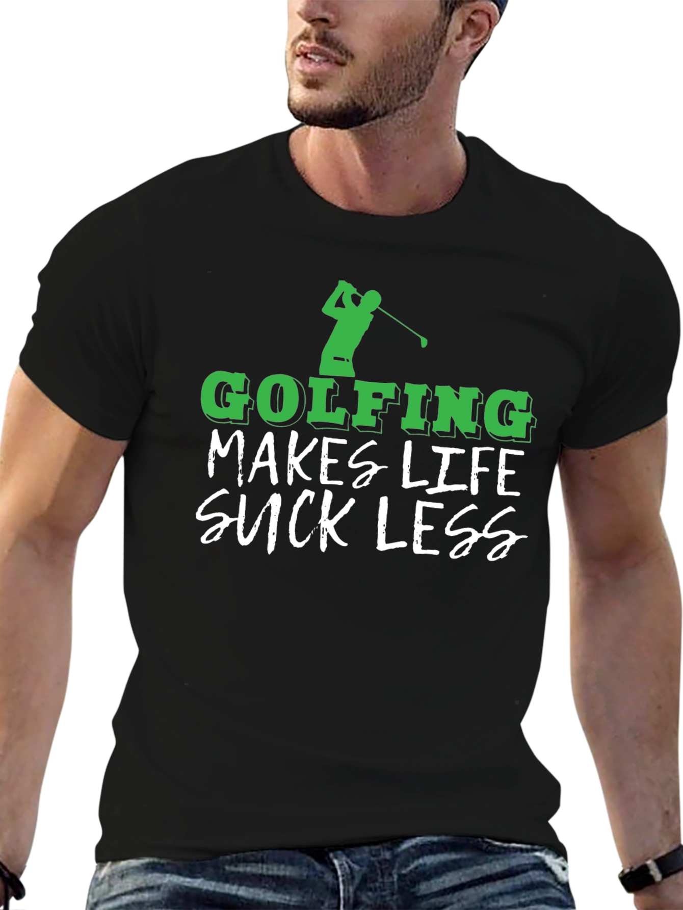Golfing Makes Life Suck Less Funny Golf T-Shirt