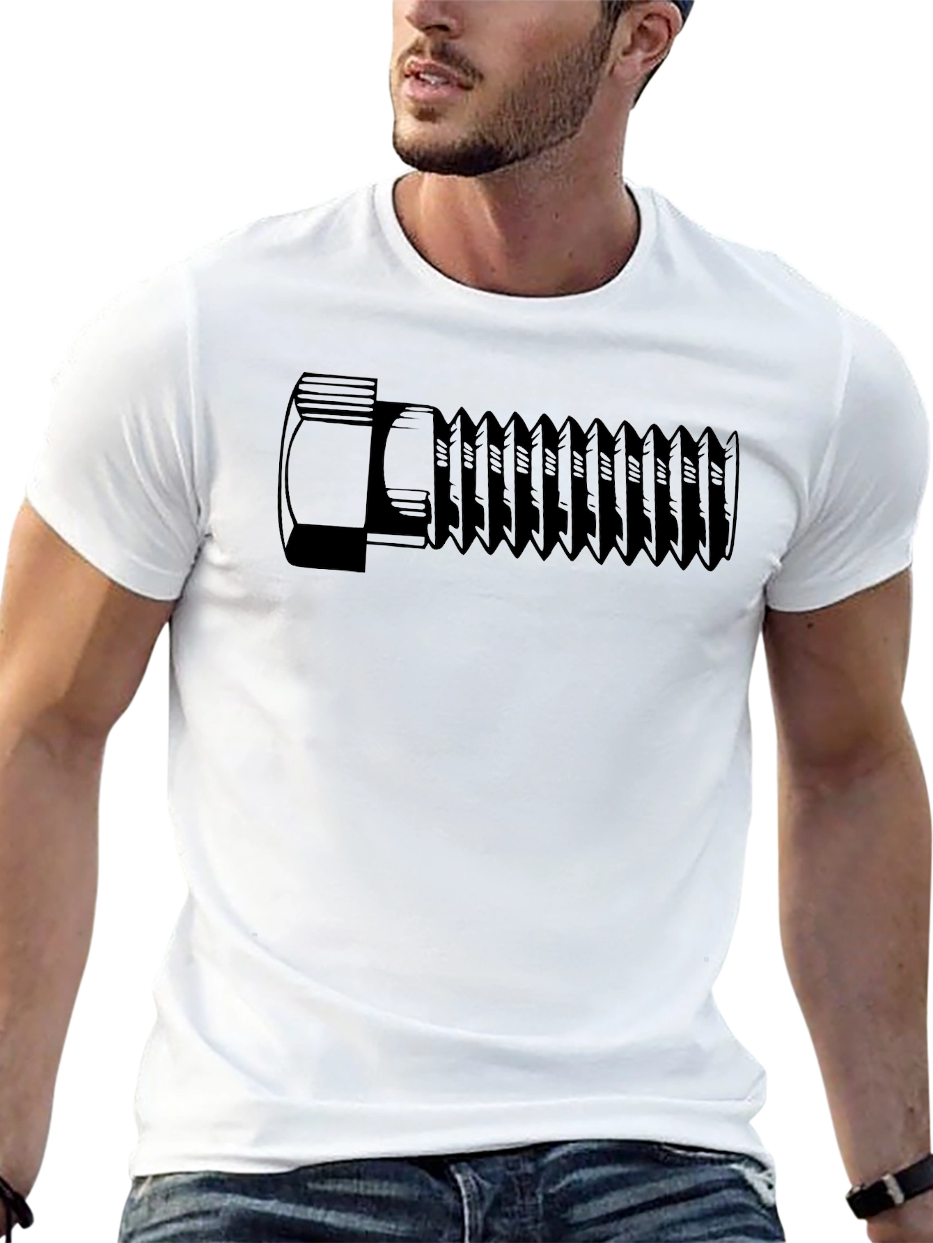 Bolt Graphic Tee - Black Cotton Crewneck
