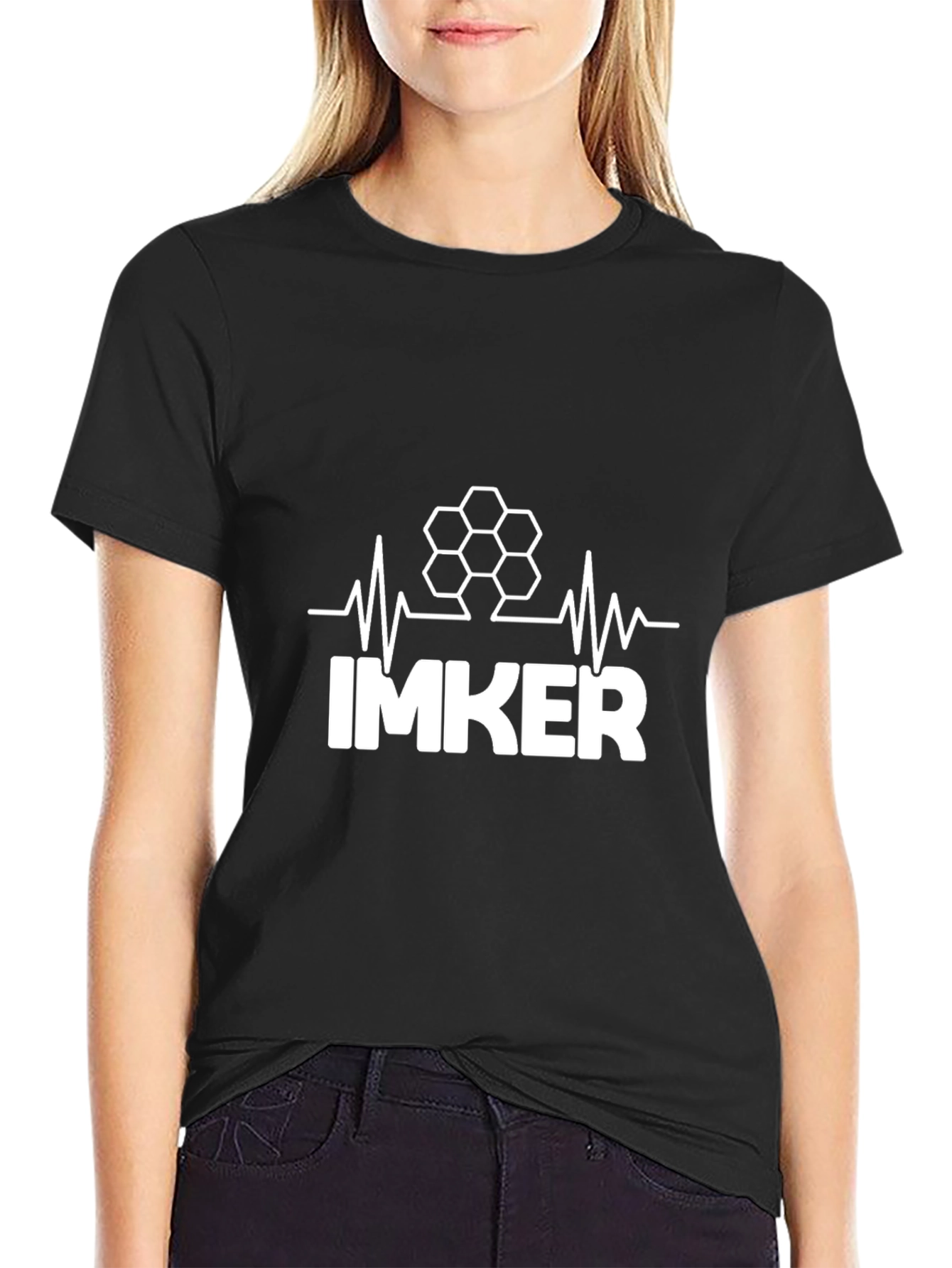 Imker Honeycomb Heartbeat T-Shirt - Beekeeper Tee