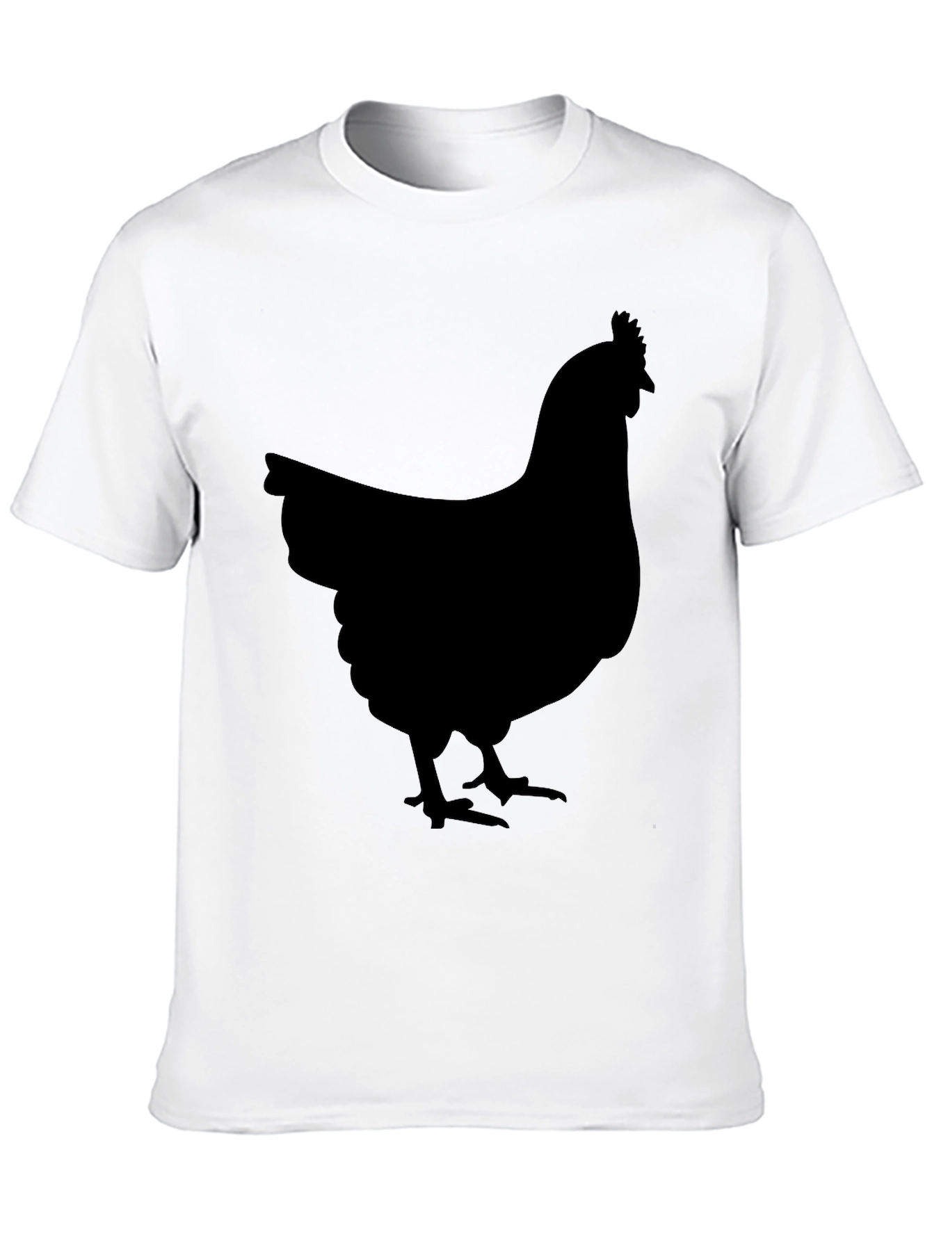 Black Chicken Graphic Tee - Farm Animal Shirt