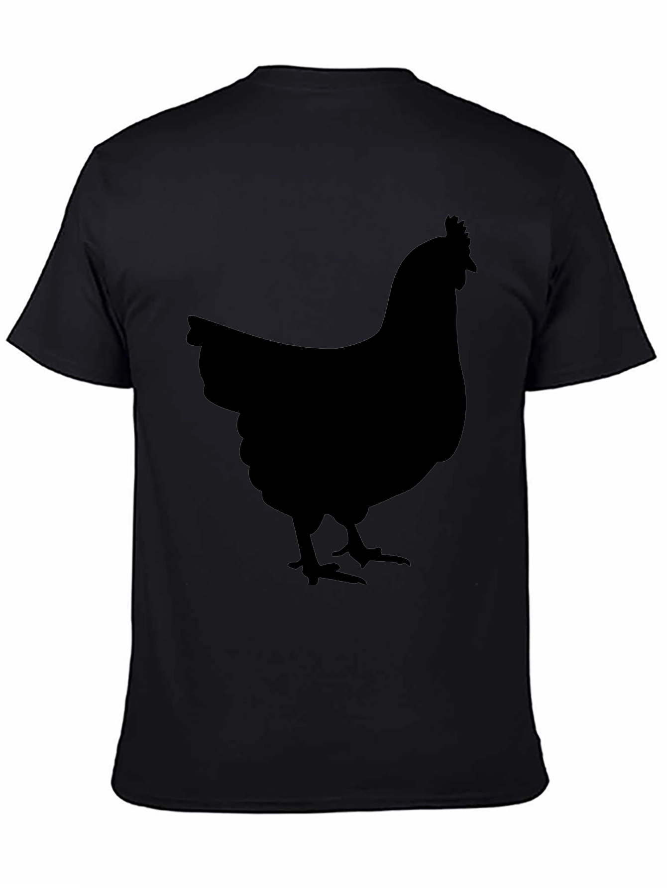 Black Chicken Graphic Tee - Farm Animal Shirt