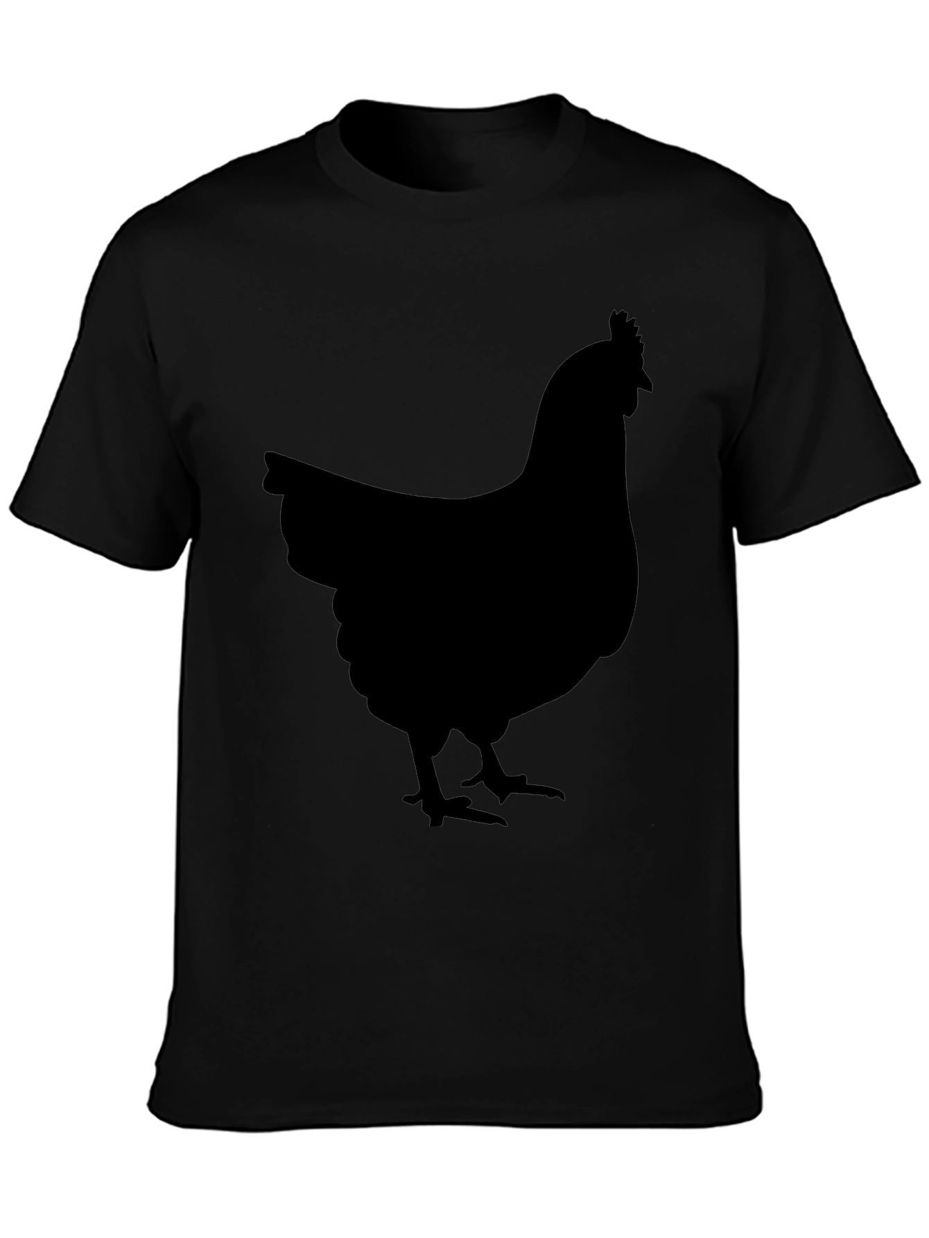 Black Chicken Graphic Tee - Farm Animal Shirt