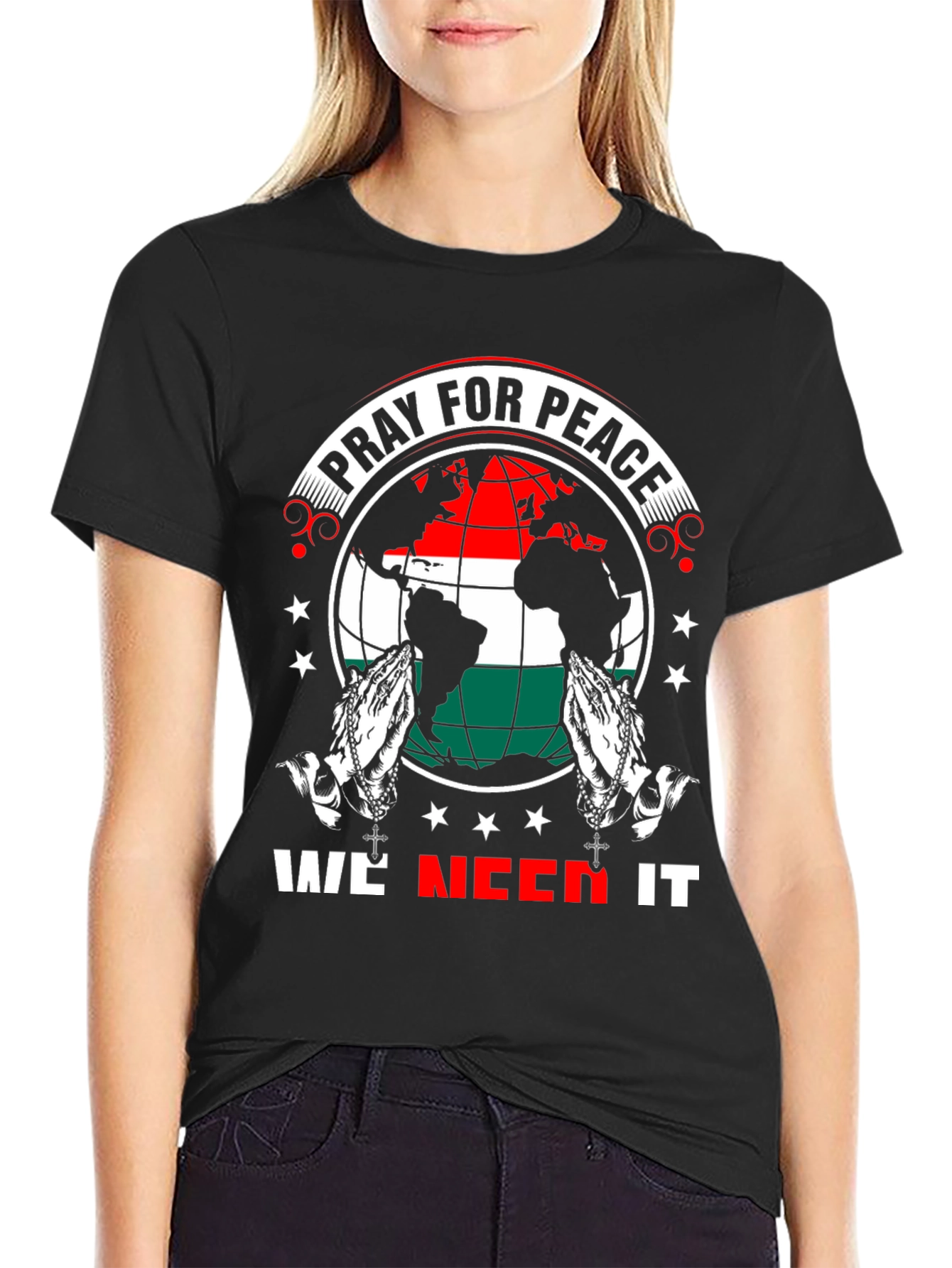 Pray for Peace Graphic T-Shirt
