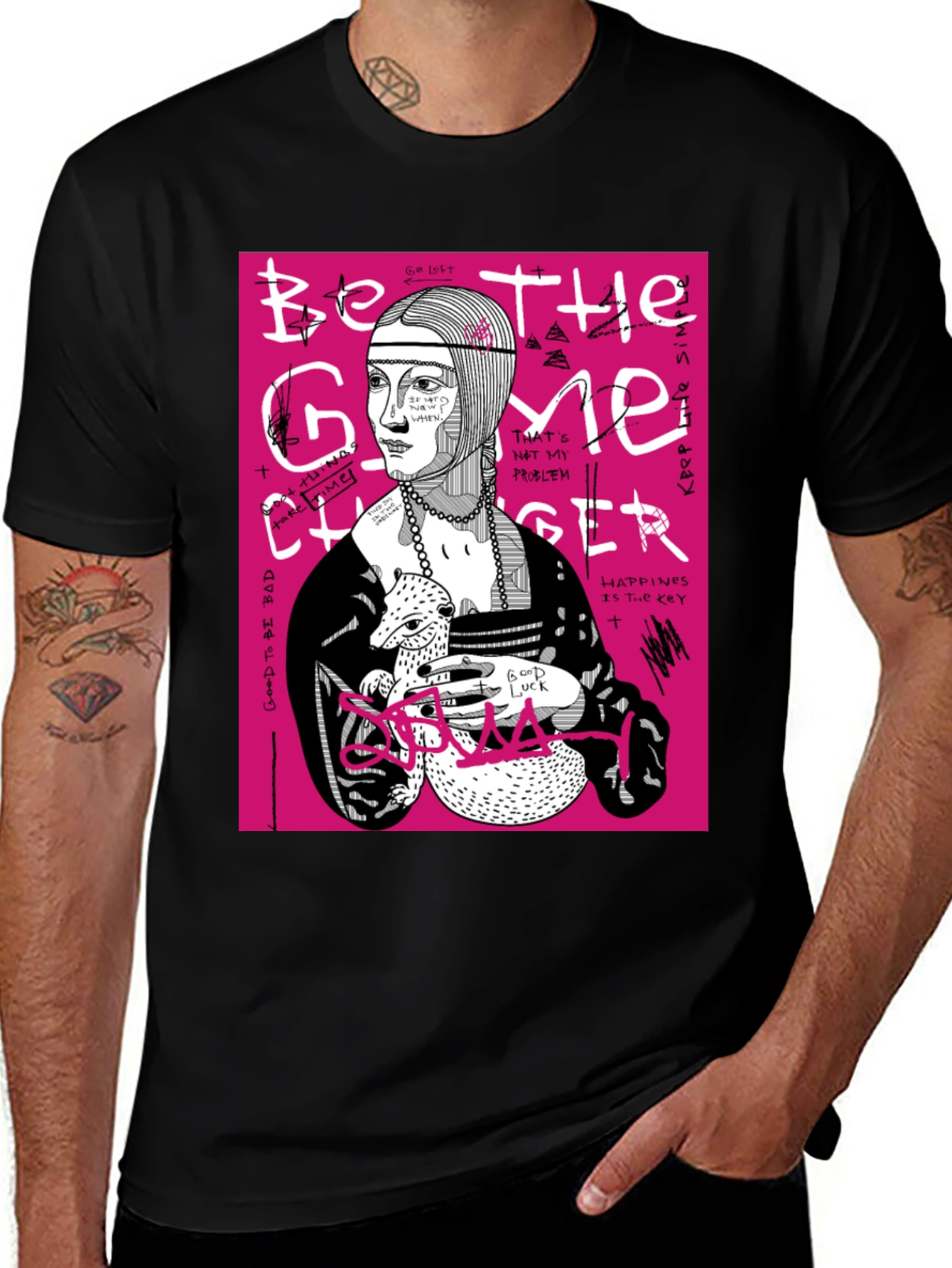 Be The Game Changer Graphic Tee - Black