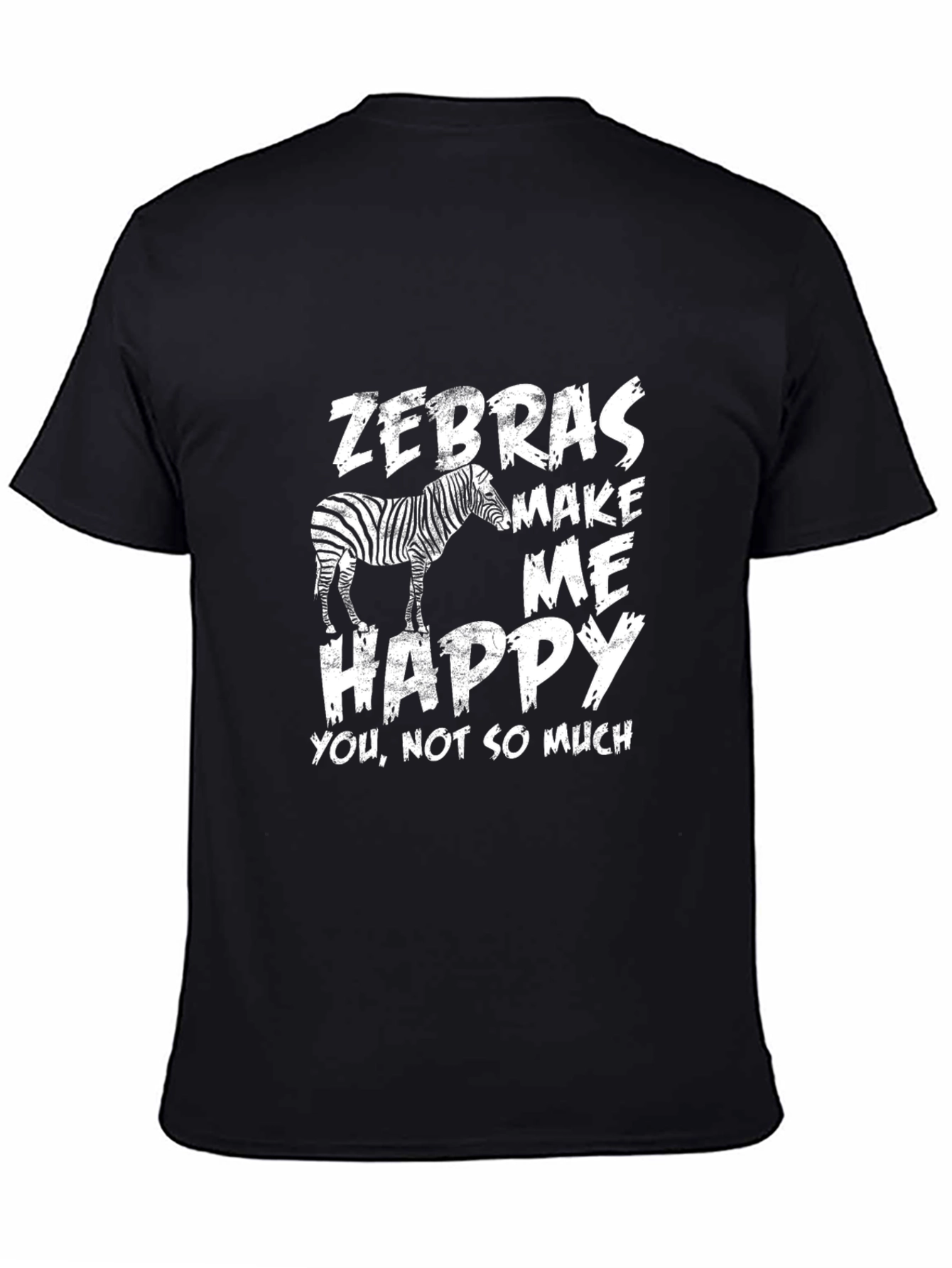 Zebras Make Me Happy Graphic Tee - Mens