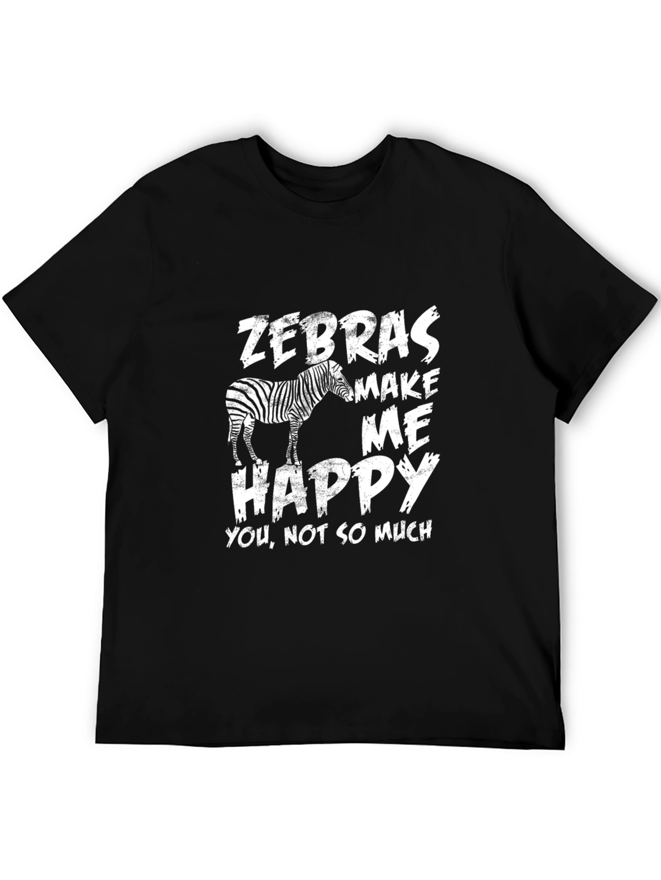 Zebras Make Me Happy Graphic Tee - Mens