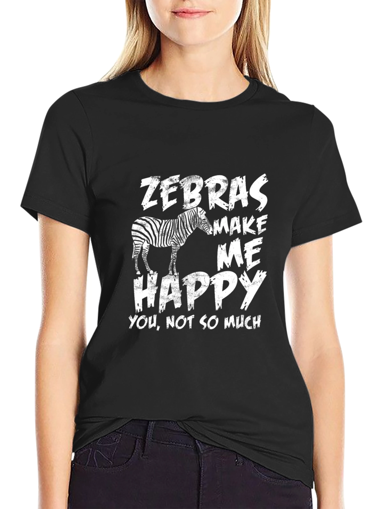Zebras Make Me Happy Graphic Tee - Mens