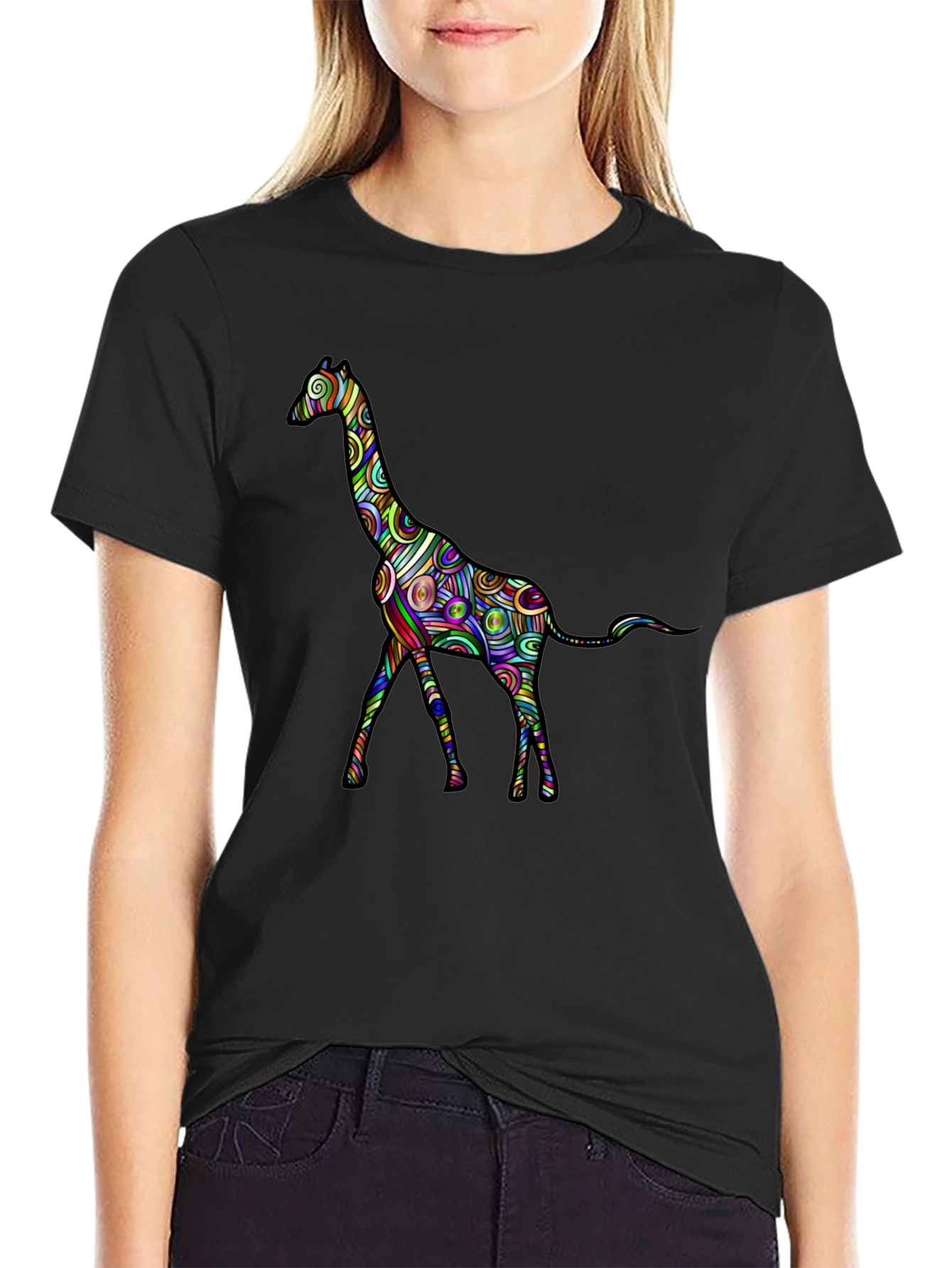Psychedelic Giraffe Graphic T-Shirt