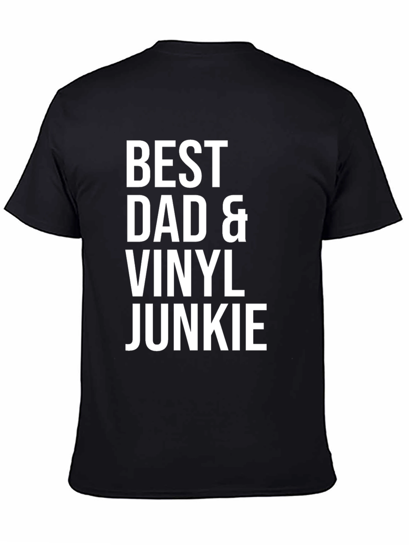 Best Dad & Vinyl Junkie Black T-Shirt