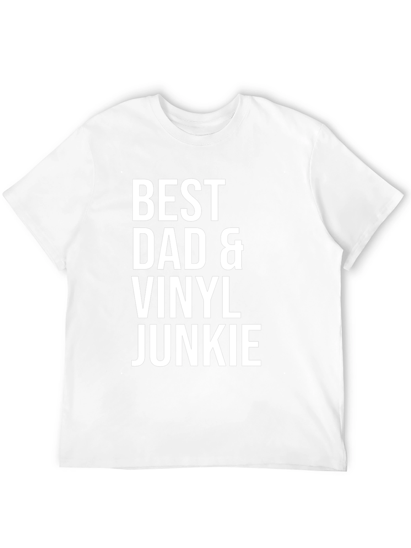 Best Dad & Vinyl Junkie Black T-Shirt