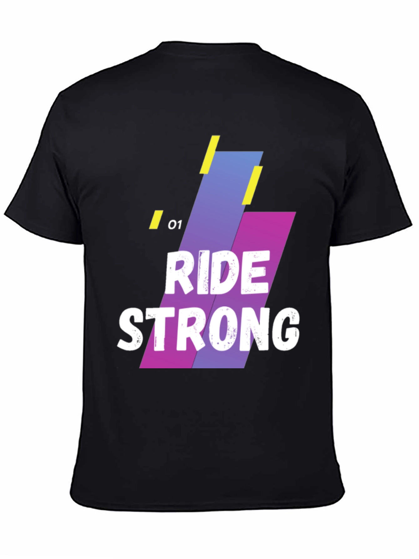 Ride Strong Graphic T-Shirt - Black Cotton Blend