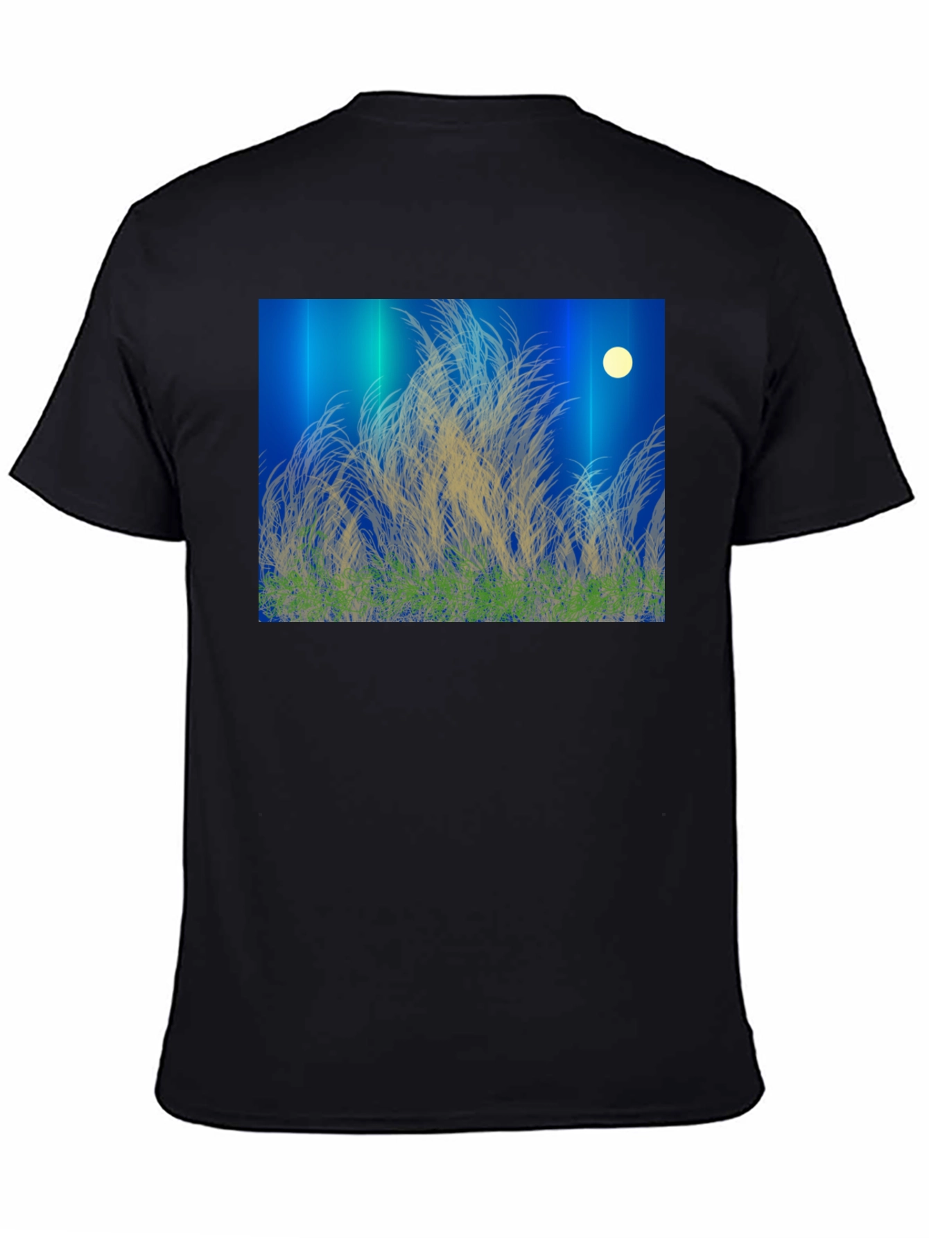 Moonlit Meadow Black T-Shirt