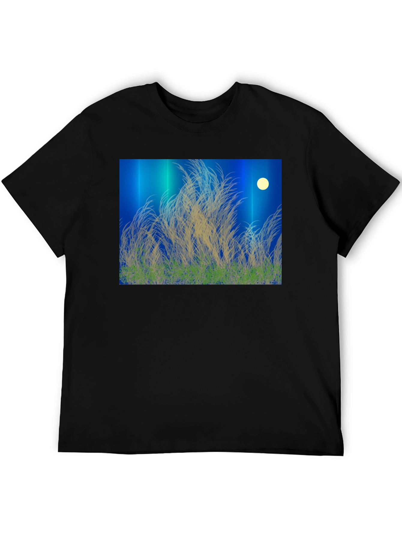 Moonlit Meadow Black T-Shirt