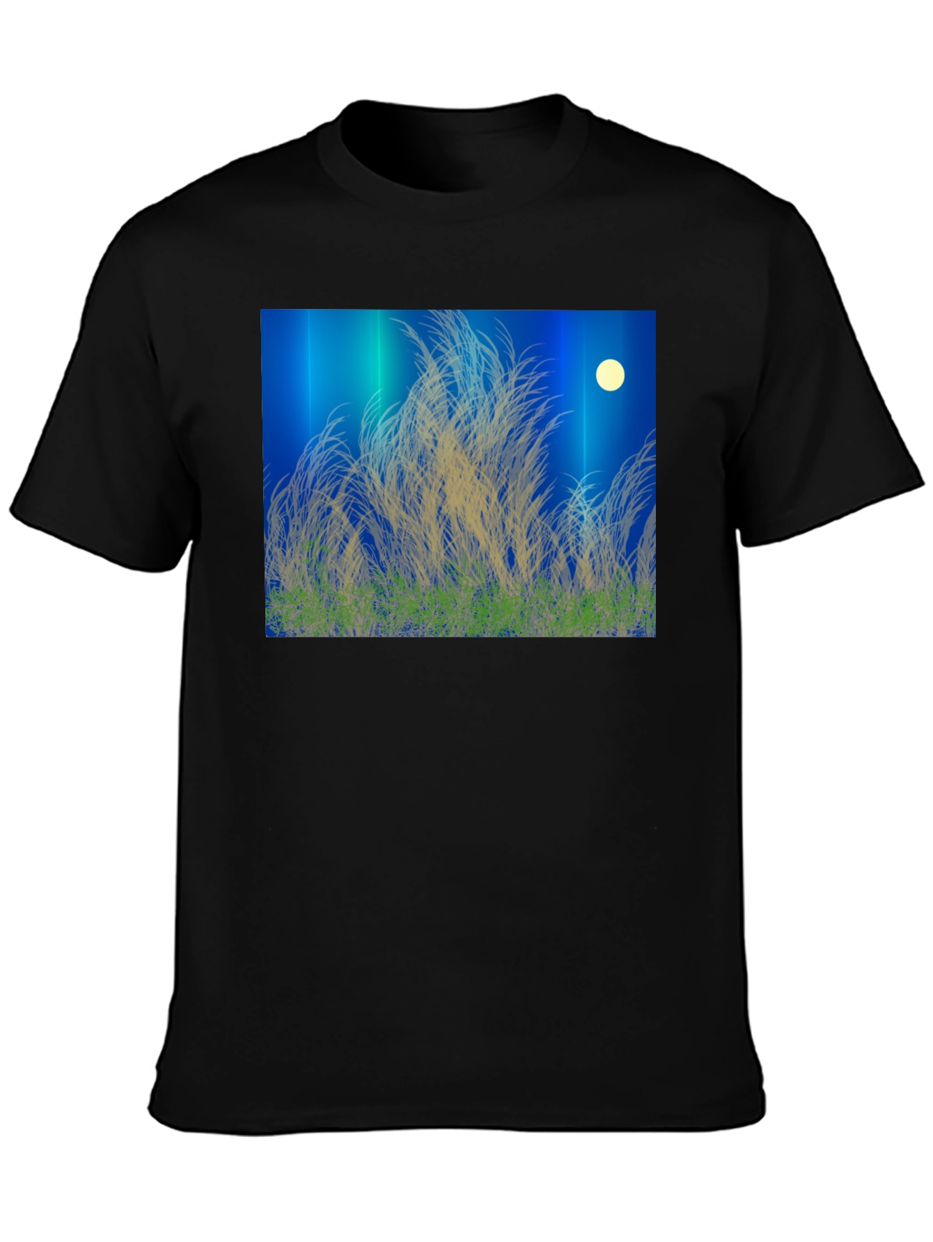 Moonlit Meadow Black T-Shirt