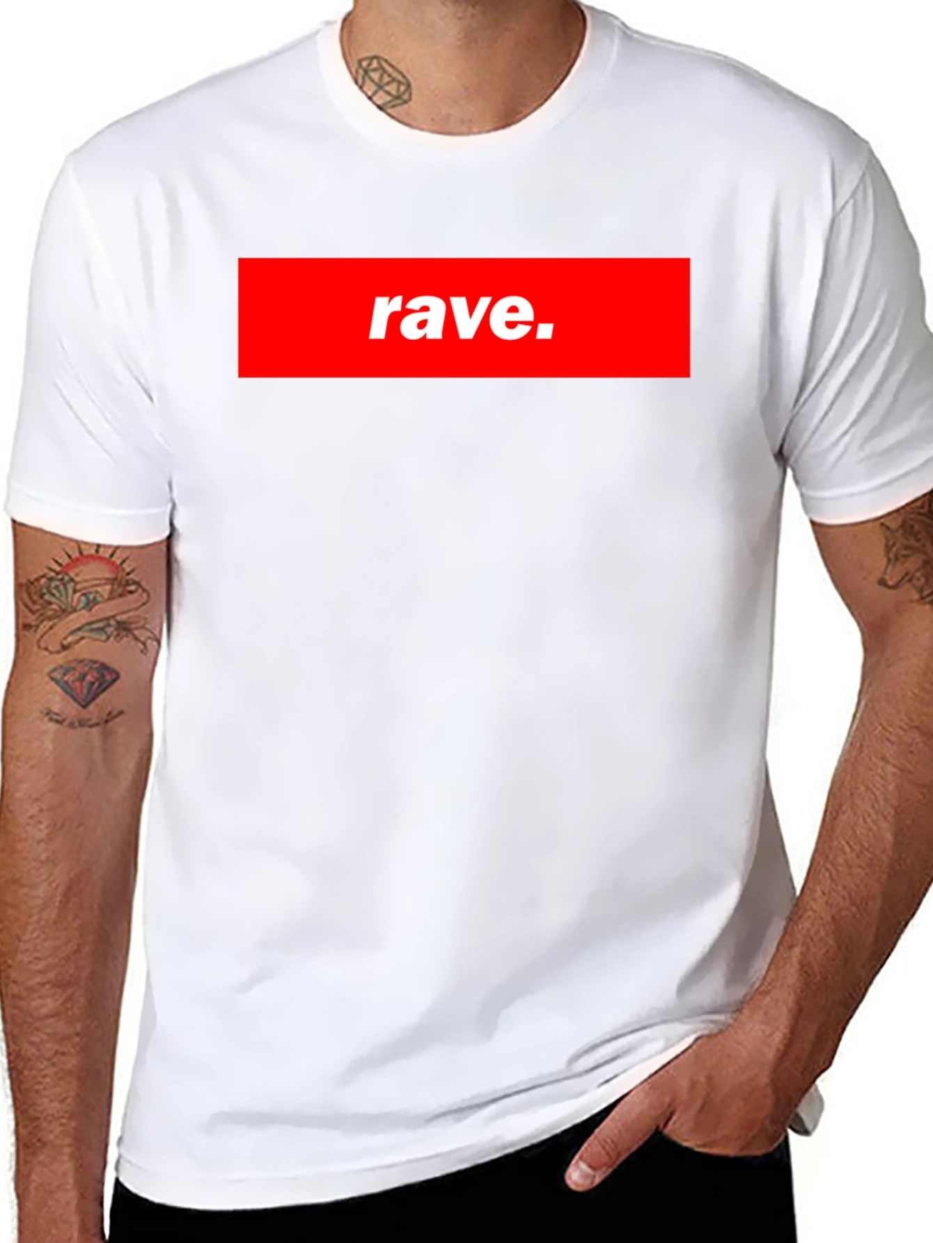 Rave T-Shirt - Bold Red Graphic