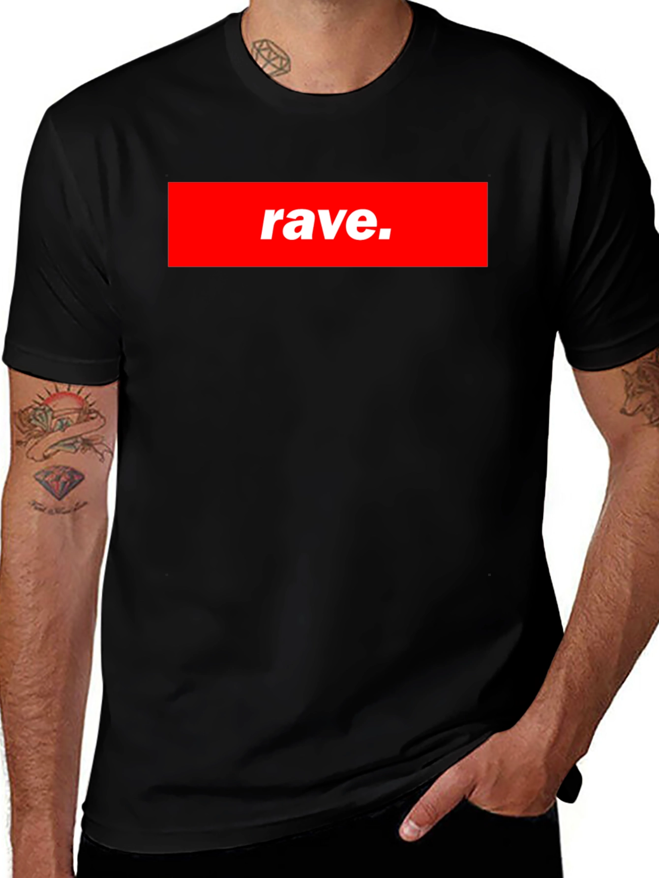 Rave T-Shirt - Bold Red Graphic