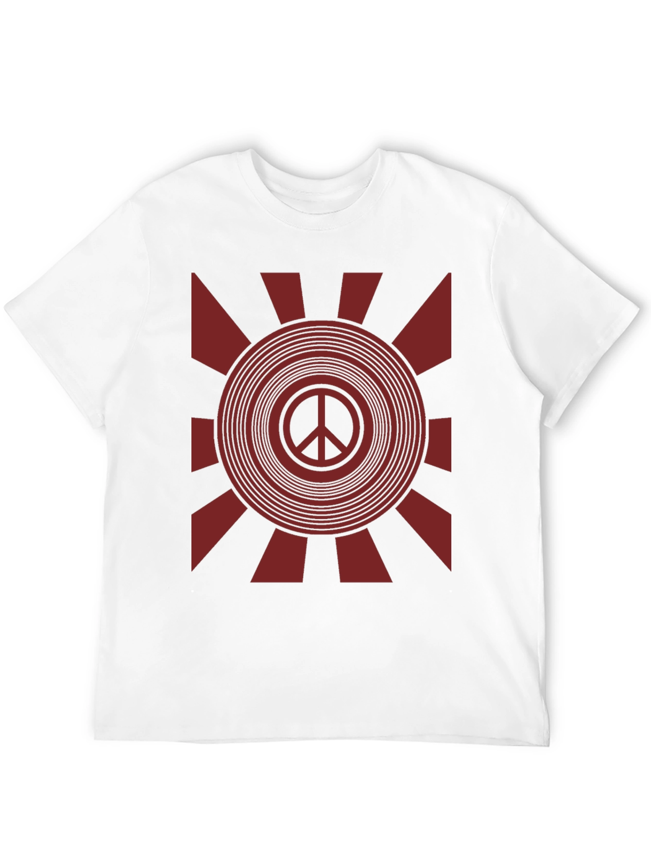 Retro Peace Sign Graphic T-Shirt - Black