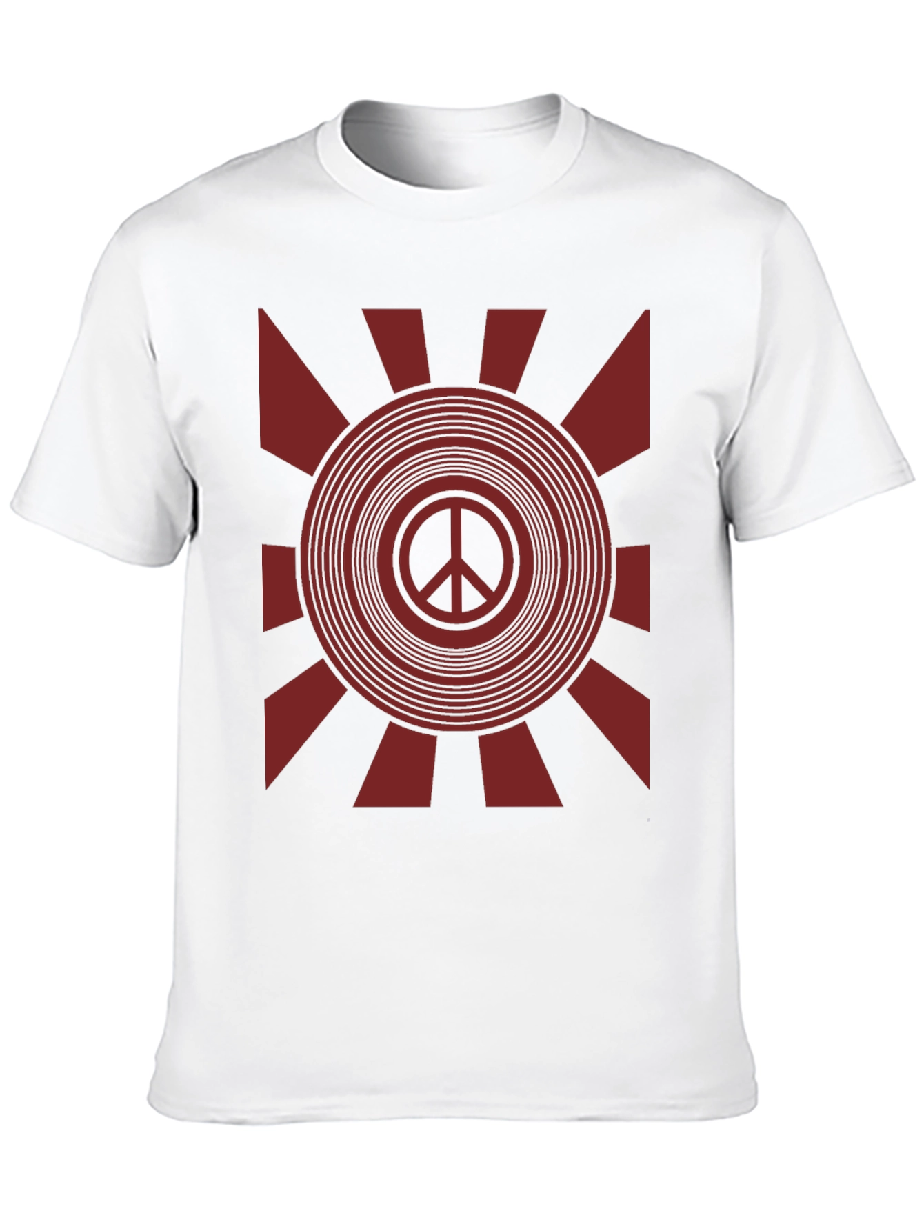 Retro Peace Sign Graphic T-Shirt - Black