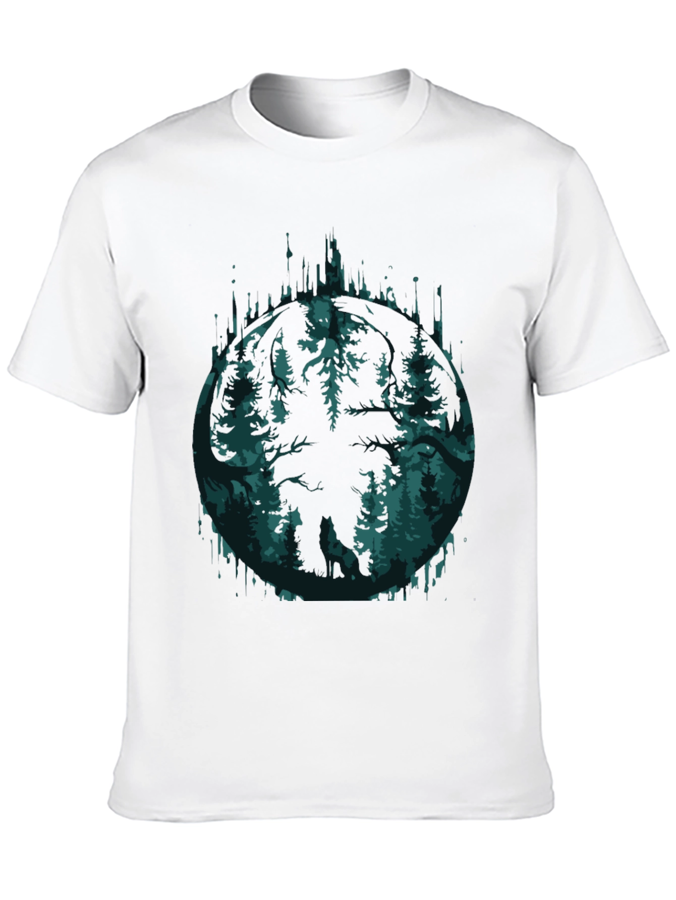 Nature Forest Graphic Tee - Soft Black Shirt