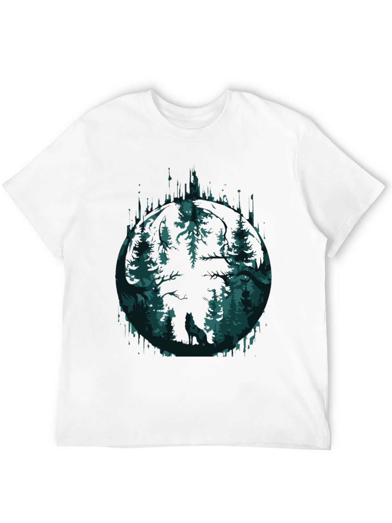 Nature Forest Graphic Tee - Soft Black Shirt