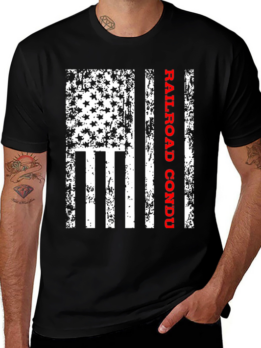 Railroad Conductor Flag T-Shirt