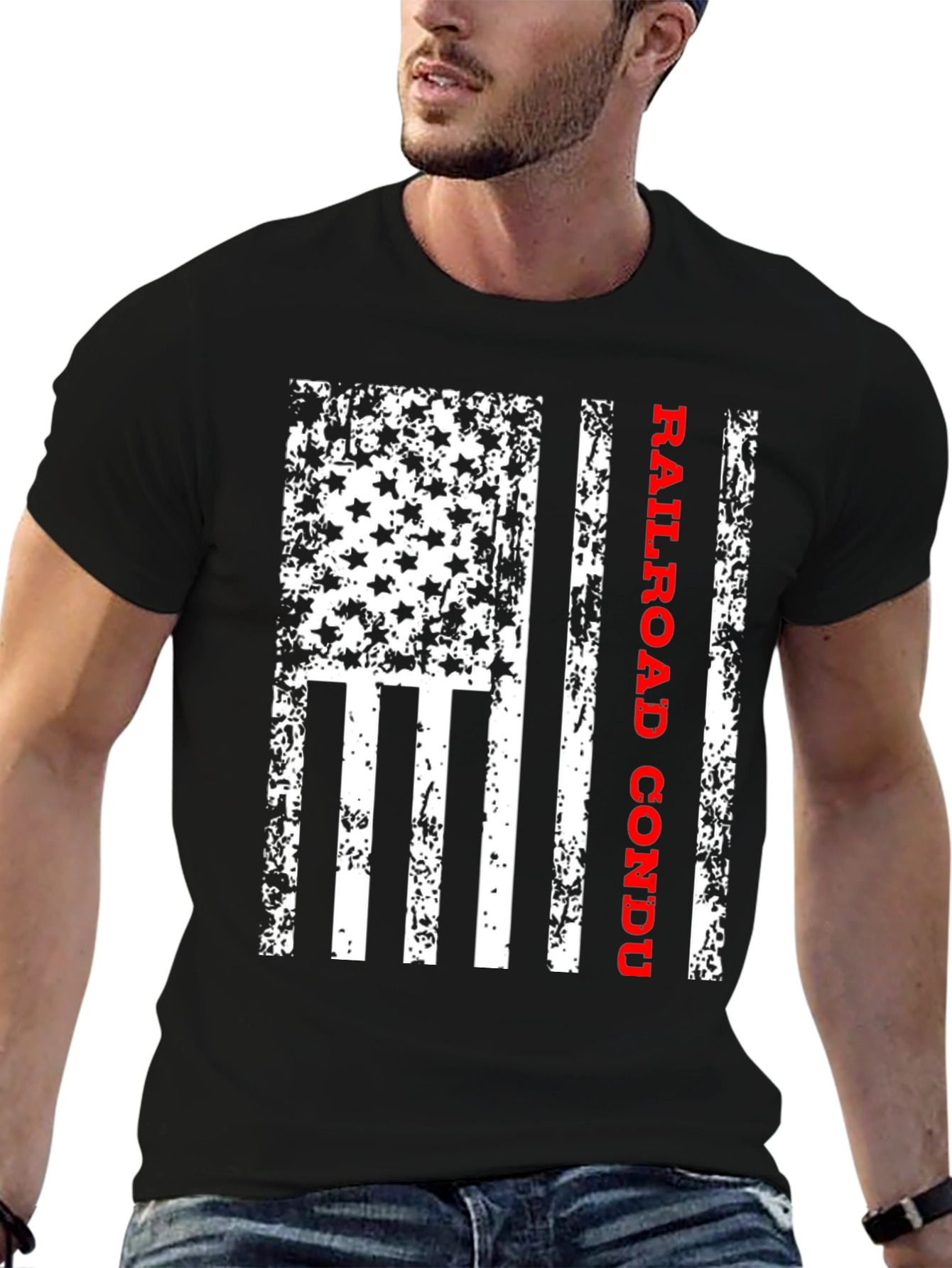 Railroad Conductor Flag T-Shirt